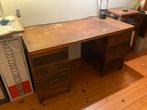 Massief houten bureau vintage tafel, Ophalen