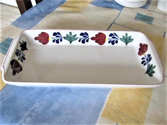 Boerenbont cakeschaal Boerenbond, Huis en Inrichting, Gebruikt, Ophalen of Verzenden, Schaal of Schalen, Aardewerk