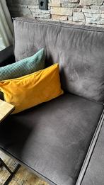 Grijz bankstel, Ophalen, 75 tot 100 cm, Zo goed als nieuw, Stof