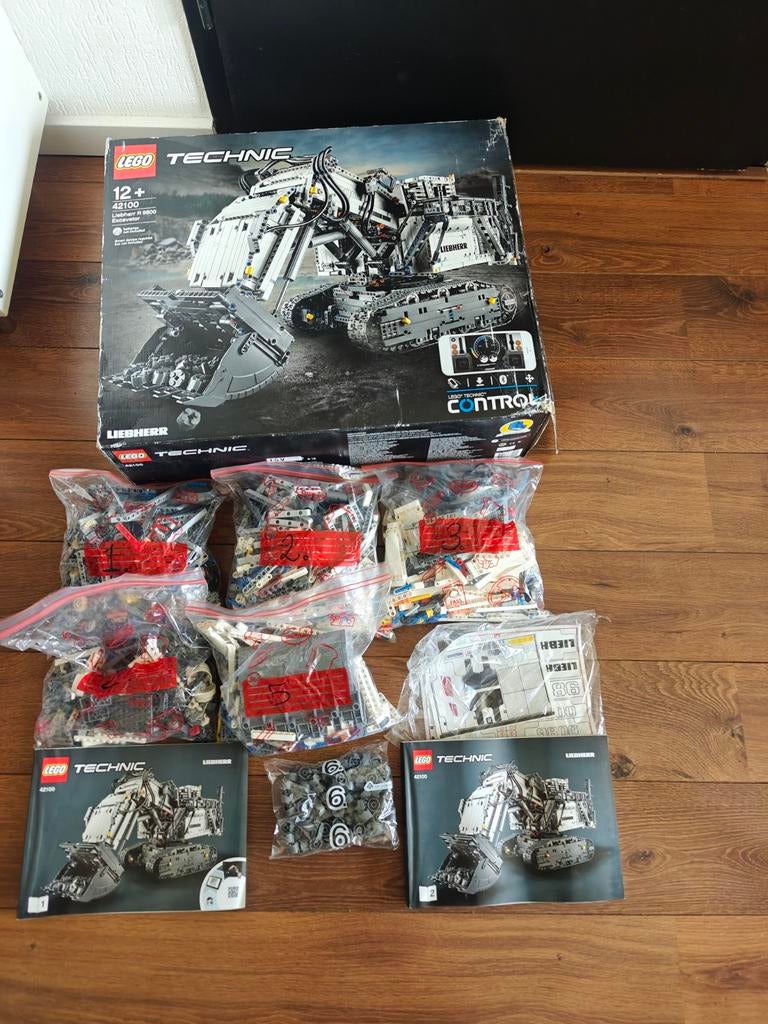 LEGO Technic Liebherr R9800 42100, Ophalen of Verzenden, Gebruikt, Complete set, Lego