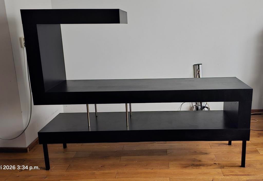 Moderne Roomdivider / TV Meubel - Zwart Design, Huis en Inrichting, Kasten | Televisiemeubels, Ophalen, Gebruikt, 100 tot 150 cm