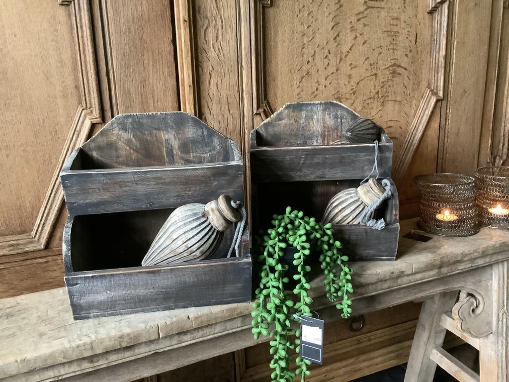NIEUW lief klein mang houten gruttersbakje, Ophalen of Verzenden, Nieuw, Hout