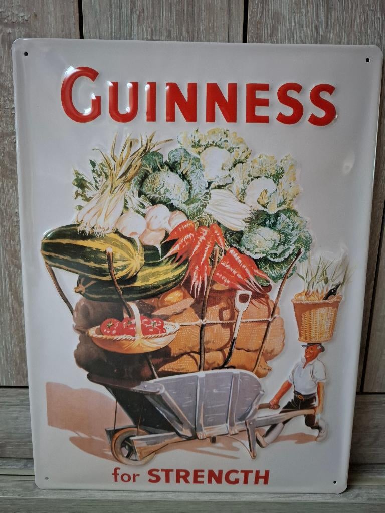 Zeldzaam reclamebord Guinness, Verzamelen, Ophalen of Verzenden, Nieuw, Reclamebord, Plaat of Schild, Overige merken