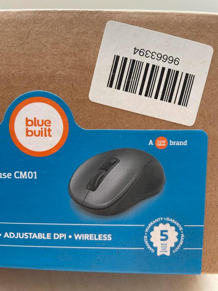BlueBuilt Silent Click Draadloze Muis CM01 - Nieuw, Computers en Software, Muizen, Nieuw, Muis, Draadloos, Ophalen