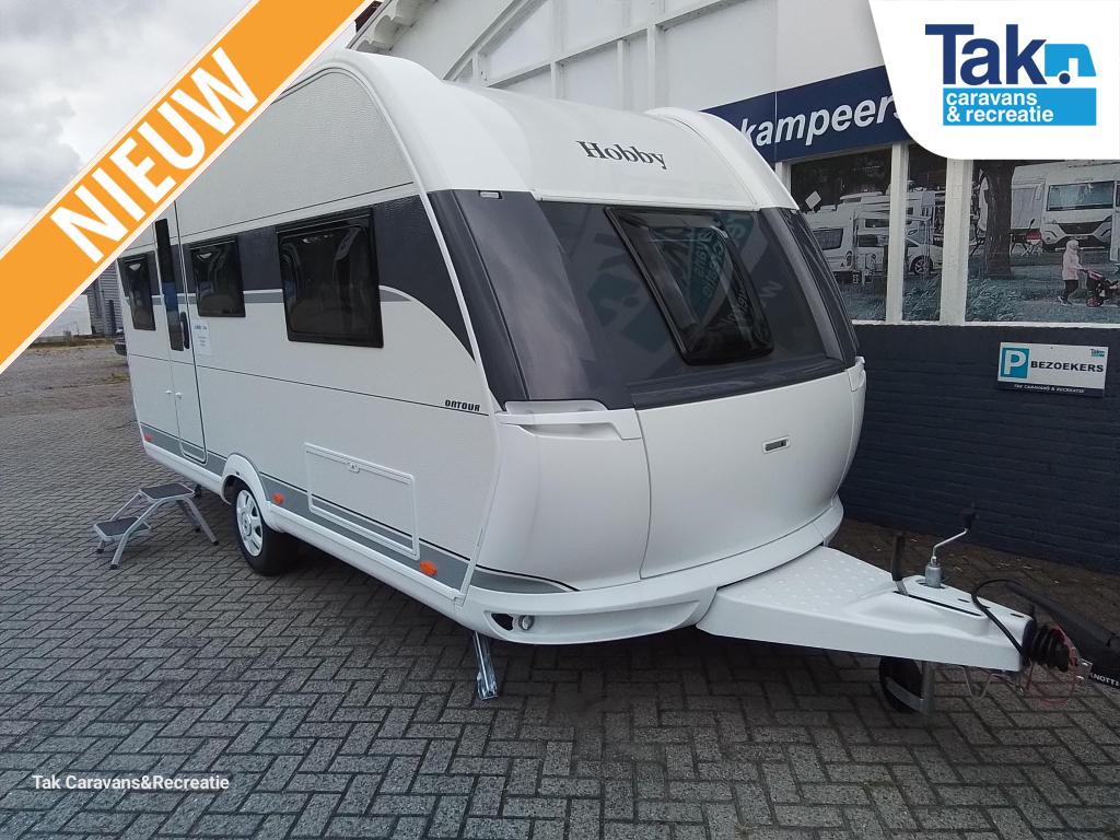 Hobby Ontour 460 DL lengte bedden, Caravans en Kamperen, Caravans, Schokbreker, Standaardzit, Hobby, Bedrijf