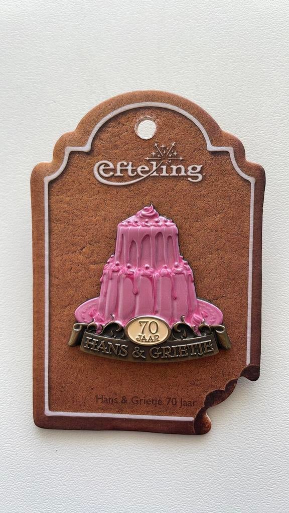 Efteling pin Hans en Grietje op kaartje EPP 488, Verzamelen, Efteling, Ophalen of Verzenden, Nieuw, Button of Speldje