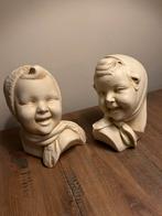 Oud Hollands jongen en meisje kinderhoofdjes, Verzamelen, Beelden en Beeldjes, Ophalen, Zo goed als nieuw, Mens