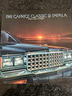 Folder 1981 Caprice classic &Impala, Onbekend, Chevrolet, Ophalen of Verzenden, Zo goed als nieuw