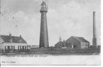 Vuurtoren en elektra Hoek van Holland., Ophalen of Verzenden, Voor 1920, Gelopen, Zuid-Holland
