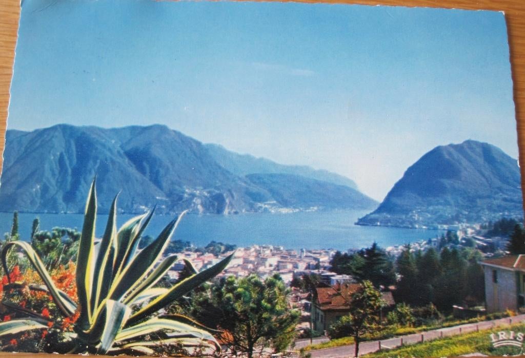 Uitzicht op Lugano - zestiger jaren, Verzenden, 1960 tot 1980, Gelopen, Overig Europa