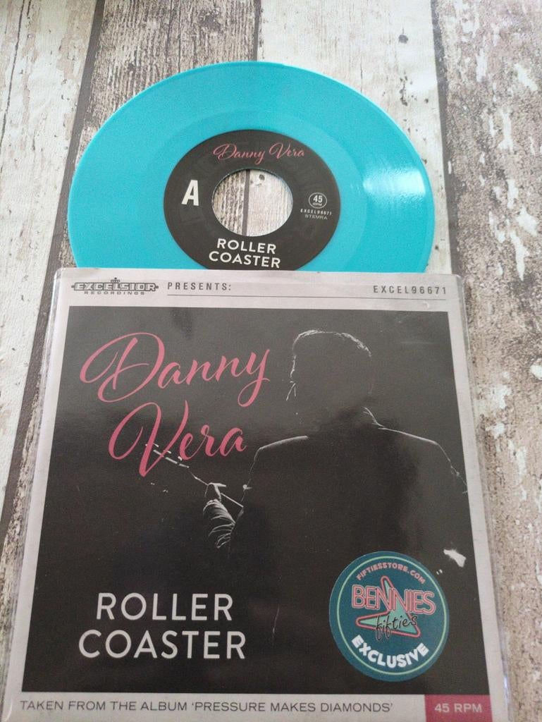 Danny Vera - Roller Coaster (Single, Blauw Vinyl), 7 inch, Single, Ophalen of Verzenden, Pop