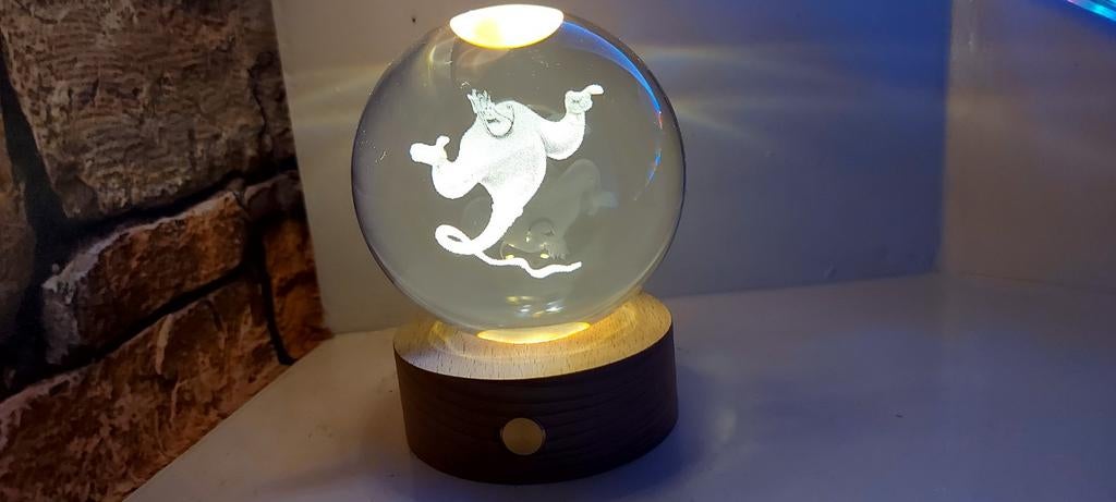 Aladdin Geest Kristallen Bol Nachtlampje 80mm rond, Ophalen of Verzenden, Zo goed als nieuw, Modern, Wit