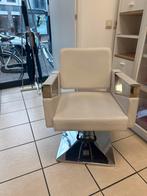 kappersstoel, Huis en Inrichting, Stoelen, Gebruikt, Wit, Ophalen of Verzenden, Metaal
