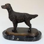 Bronzen beeld op marmeren voet; Engelse Setter, Ophalen of Verzenden