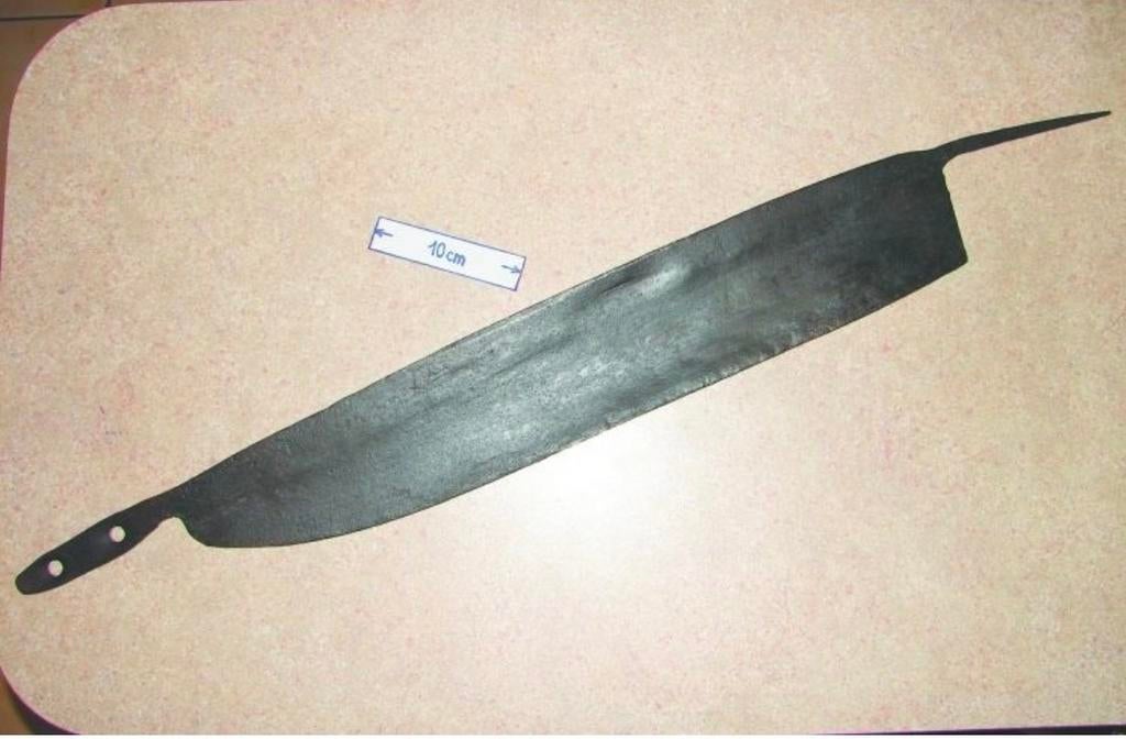 Antiek strohaksel mes, Antiek en Kunst, Antiek | Gereedschap en Instrumenten, Ophalen