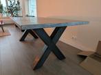 Zware Massief Eiken Greywash Eettafel (Topkwaliteit), Ophalen, Gebruikt, 200 cm of meer, 50 tot 100 cm