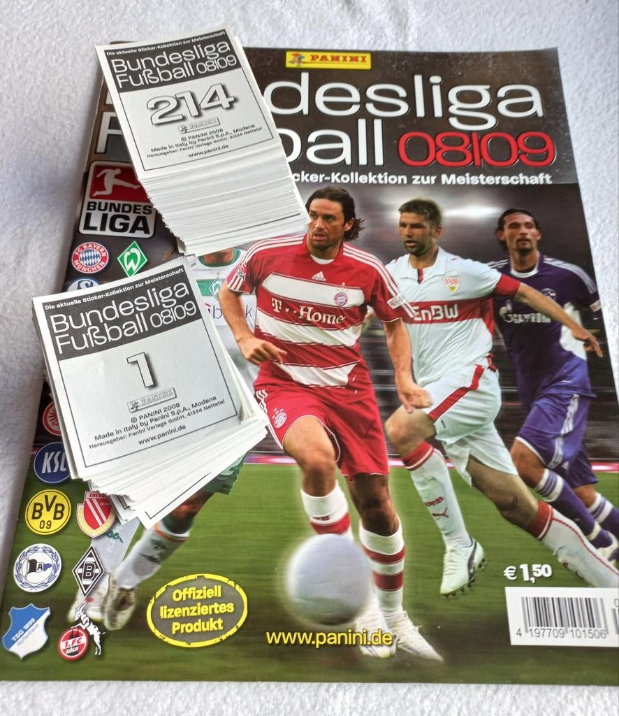 Panini Bundesliga 2008/2009: Compleet Album + 496 Stickers, Ophalen of Verzenden, Nieuw, Buitenlandse clubs, Poster, Plaatje of Sticker