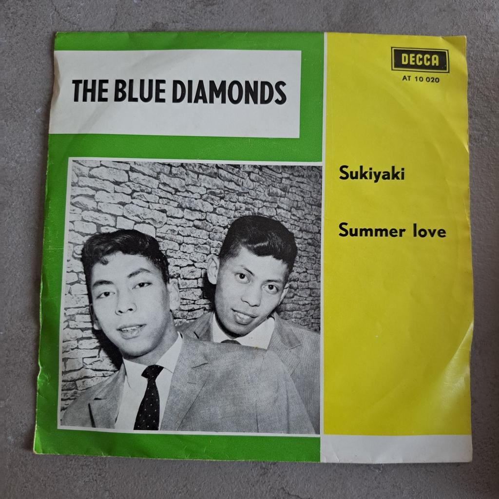 The Blue Diamonds - Sukiyaki / Summer Love (Single 1963), Cd's en Dvd's, Vinyl Singles, Gebruikt, Fotohoes, 7 inch, Single
