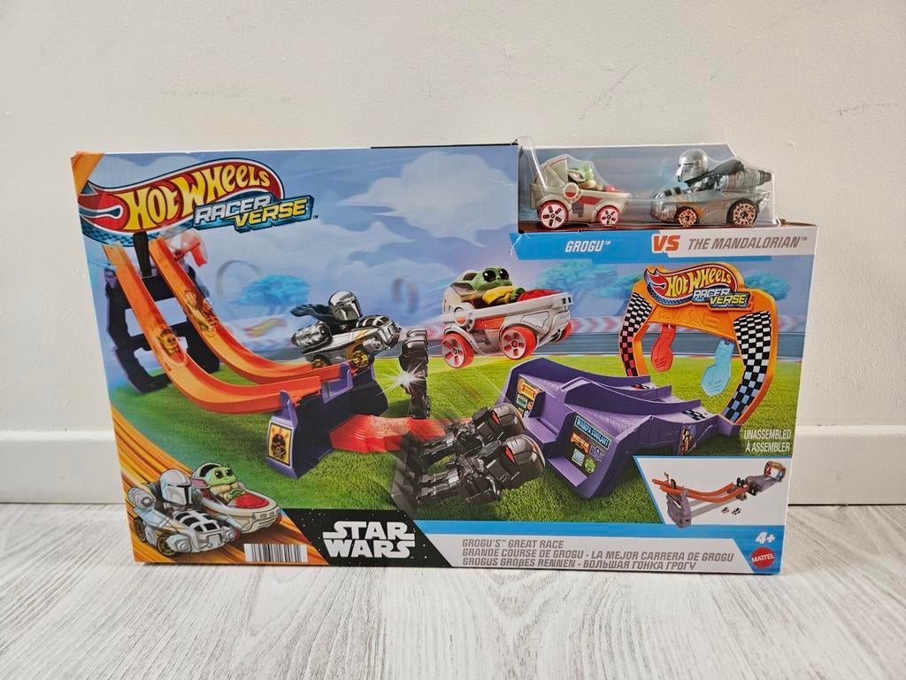 Hot Wheels Racerverse Star Wars The Mandalorian vs Grogu, Ophalen of Verzenden, Nieuw, Handmatig, Hot Wheels