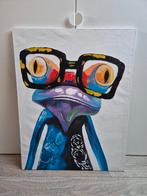 Schilderij Frog 70x90, Ophalen of Verzenden, Zo goed als nieuw, Schilderij, 75 cm of meer