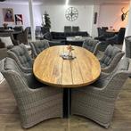 Tuinset Ovale Teaktafel 240cm + 6 Tuinstoelen!  ZGAN