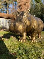 Beeld Nijlpaard, hippo, vijver, tuin 90 cm, Tuin en Terras, Tuinbeelden, Ophalen, Nieuw, Kunststof, Dierenbeeld