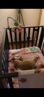 Baby box antraciet compleet met matras en mobile houder, Kinderen en Baby's, Boxen, Ophalen, Gebruikt, Rechthoekig