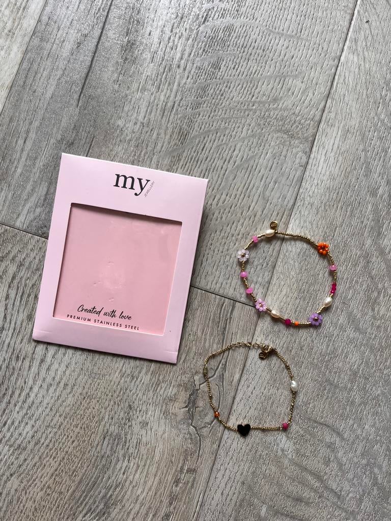 2 armbandjes My Jewellery ZGAN, Overige materialen, Ophalen of Verzenden, Zo goed als nieuw, Met bedels of kralen