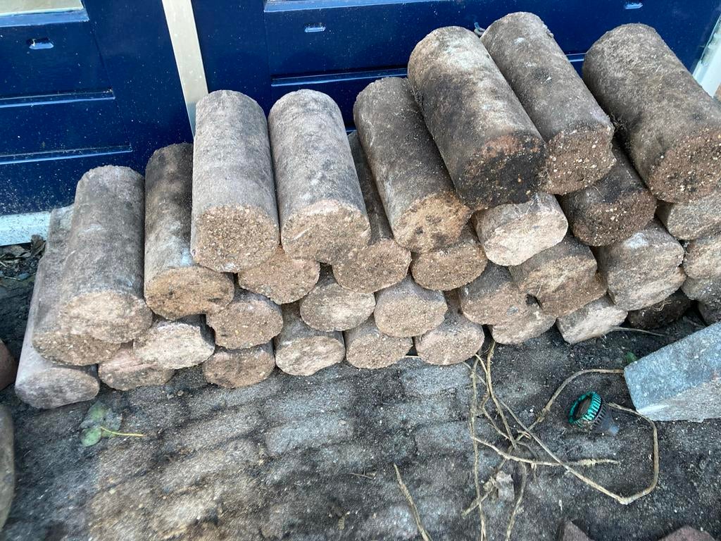 Betonnen Borderpalen - 55 stuks, Tuin en Terras, Ophalen, Gebruikt, 25 tot 50 cm, Minder dan 25 cm