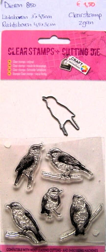 Dieren 850 Clearstamp, Hobby en Vrije tijd, Stempelen, Ophalen of Verzenden, Gebruikt, Clearstamp