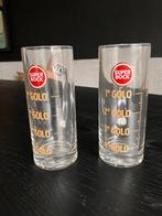 Super Bock bierglazen GOLO – unieke collector set van 2, Ophalen of Verzenden, Zo goed als nieuw, Glas of Glazen, Overige merken
