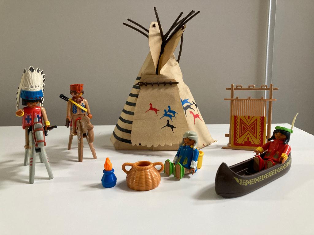 Playmobil Tipi wigwam met indianen (3733), Ophalen, Gebruikt