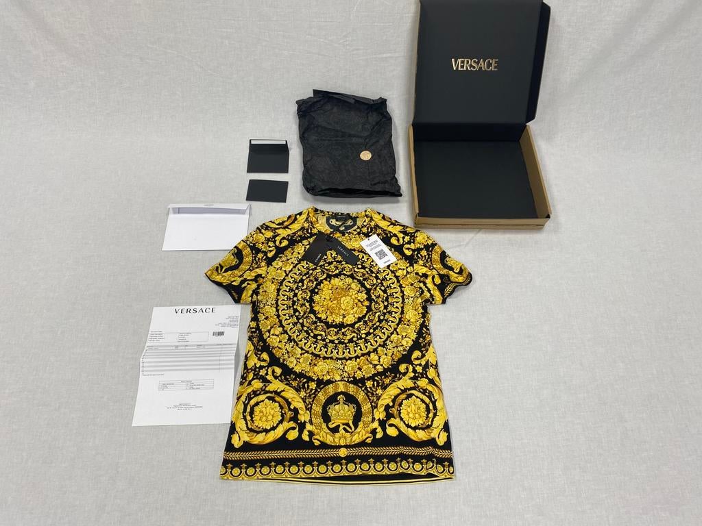 Versace Barocco T-Shirt Size S, Kleding | Heren, T-shirts, Verzenden, ., Zwart, Nieuw