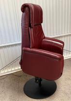 Leren Prominent relaxfauteuil-draaibaar-Sta op stand ZGAN, Ophalen of Verzenden, Zo goed als nieuw, Sta op stoel elektrisch, 50 tot 75 cm