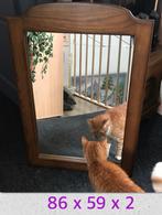 Massieve houten spiegel 85x59 cm, Huis en Inrichting, Ophalen, Gebruikt, Minder dan 100 cm, Rechthoekig