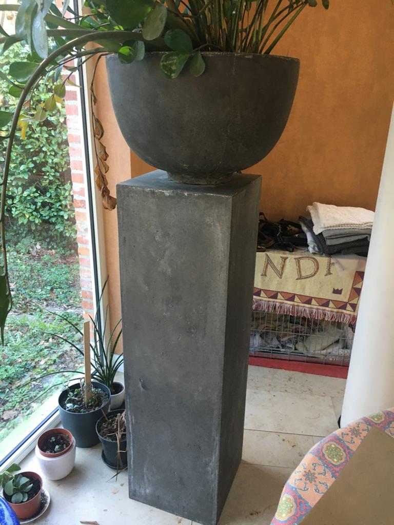 Plantenpot plantenbak met pilaar, Tuin en Terras, Bloembakken en Plantenbakken, Ophalen, Kunststof, Gebruikt, Binnen