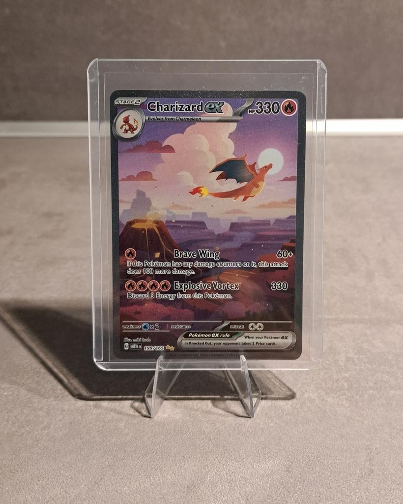 Charizard 199/165 illustration rare (MEW/151), Ophalen of Verzenden