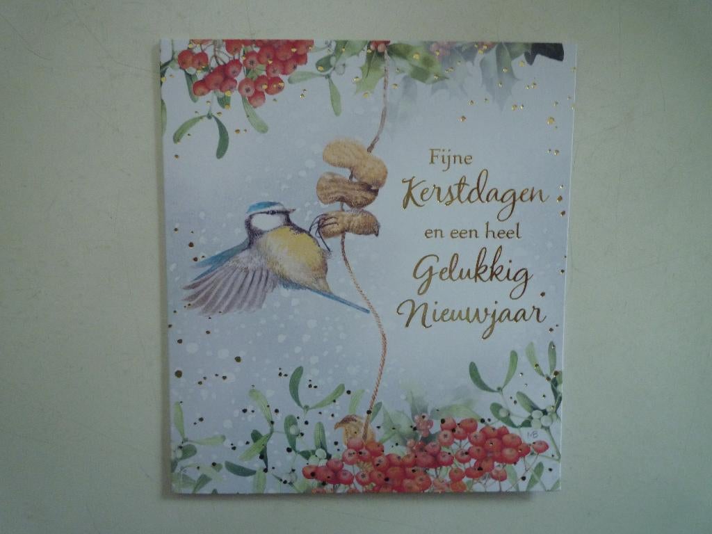 Pimpelmees pimpelmeesje vogel Marjolein Bastin pinda bessen, Ophalen of Verzenden, Voor 1920, Vogel