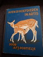 Plaatjesboek Apen en hoefdieren in Artis door Afj Portielje, Ophalen of Verzenden, Gelezen
