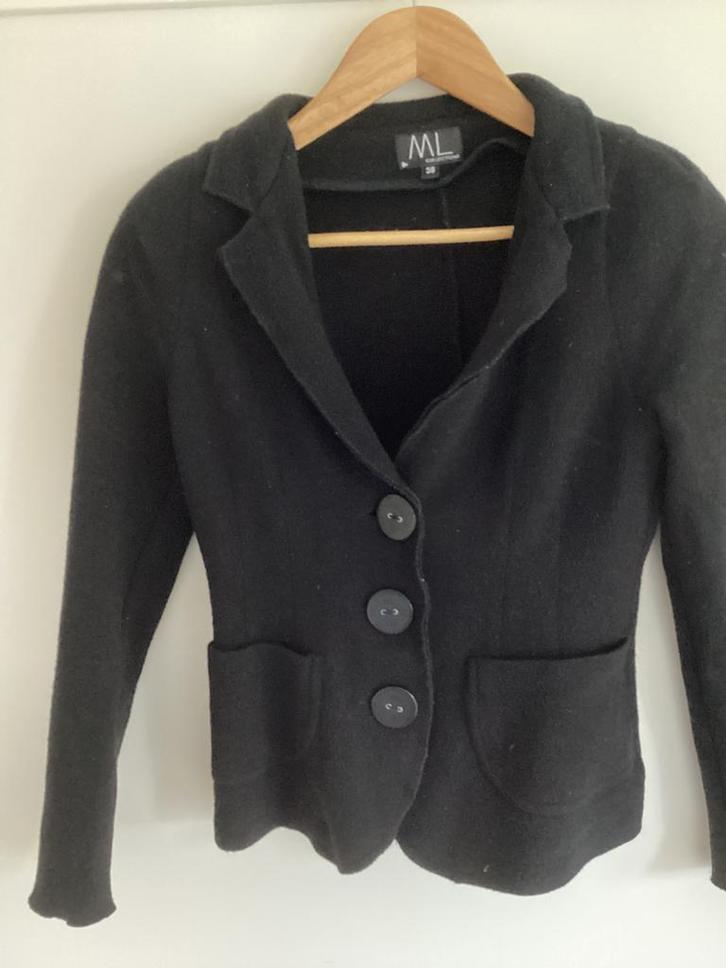 Zwarte blazer van ML Collection, maat 38, Kleding | Dames, Jasjes, Kostuums en Pakken, Zo goed als nieuw, Jasje, Maat 38/40 (M)