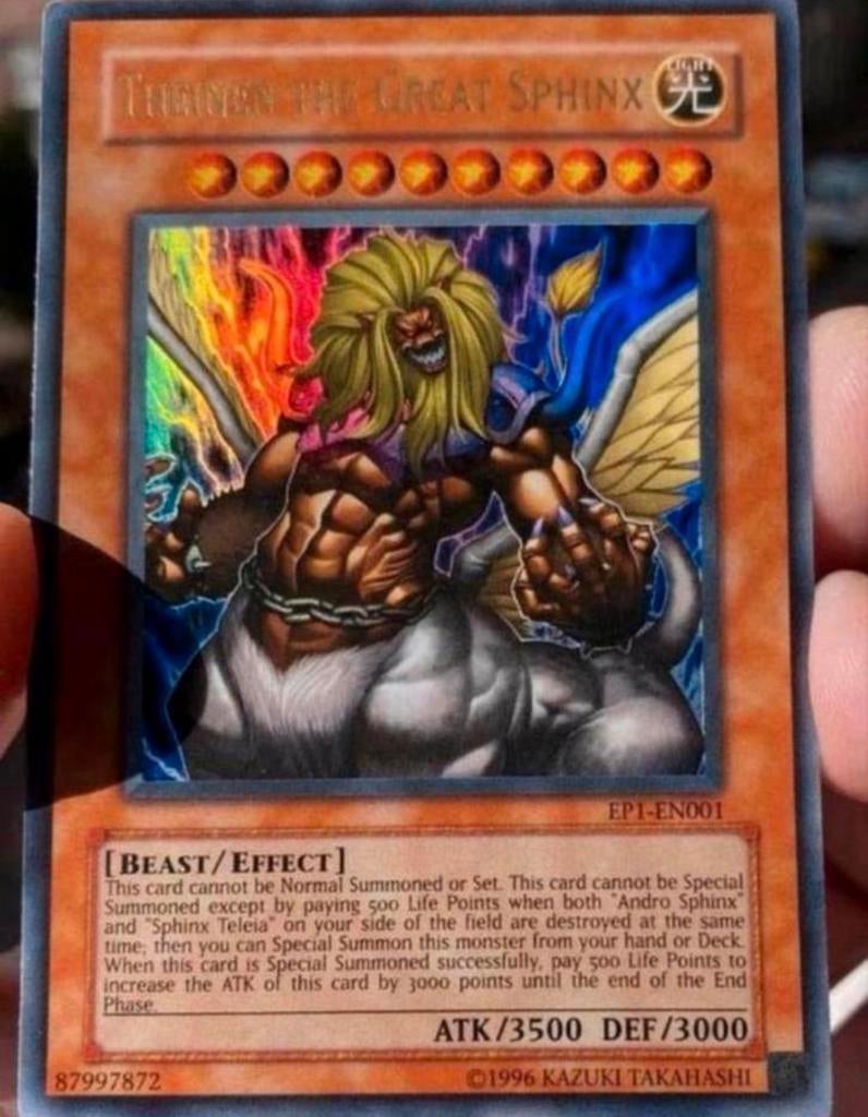 Yu-Gi-Oh! Andro Theinen teleia Sphinx EPI Movie Promo Set !, Ophalen of Verzenden, Gebruikt, Meerdere kaarten, Foil