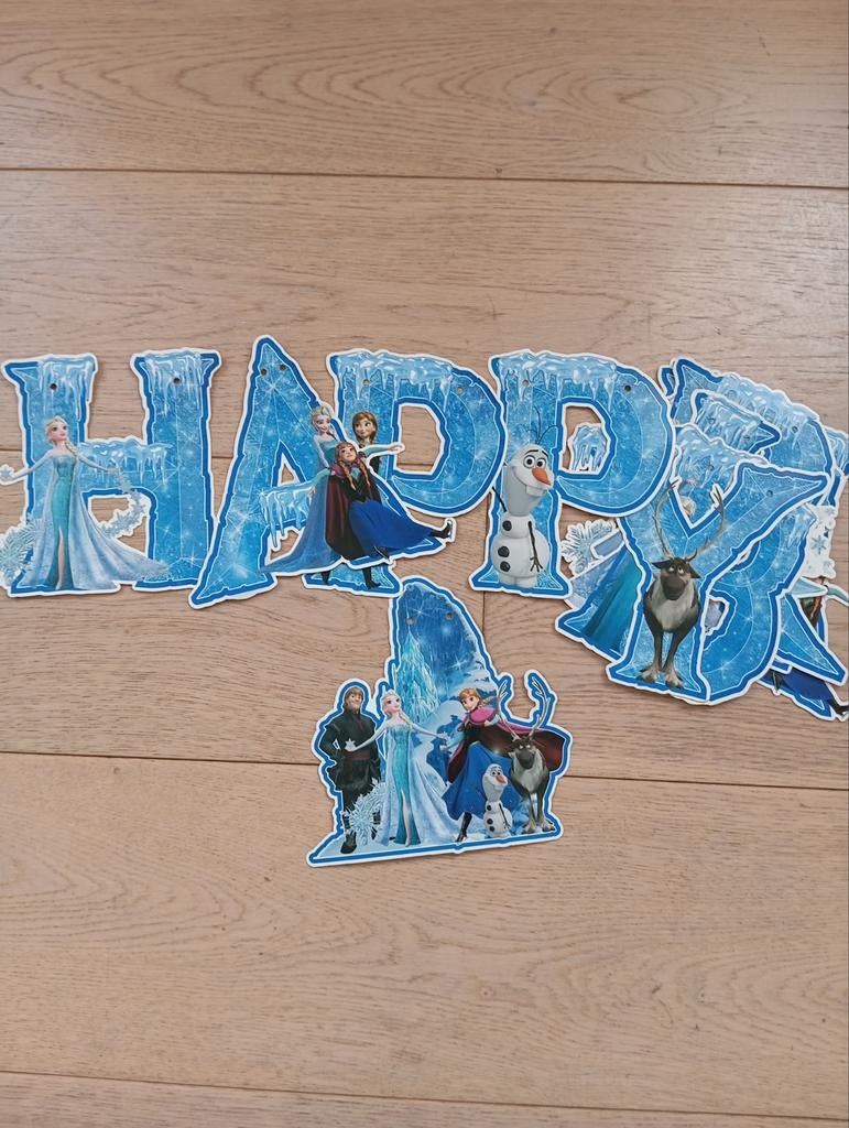 Frozen "Happy birthday" letters, Ophalen of Verzenden, Versiering, Verjaardag