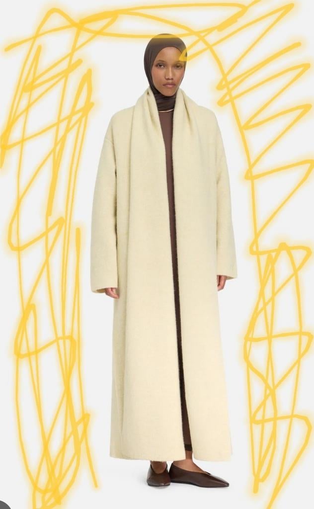 Brushed Knit Abaya Cloud White, Kleding | Dames, Wit, Ophalen of Verzenden, Zo goed als nieuw, Merrachi