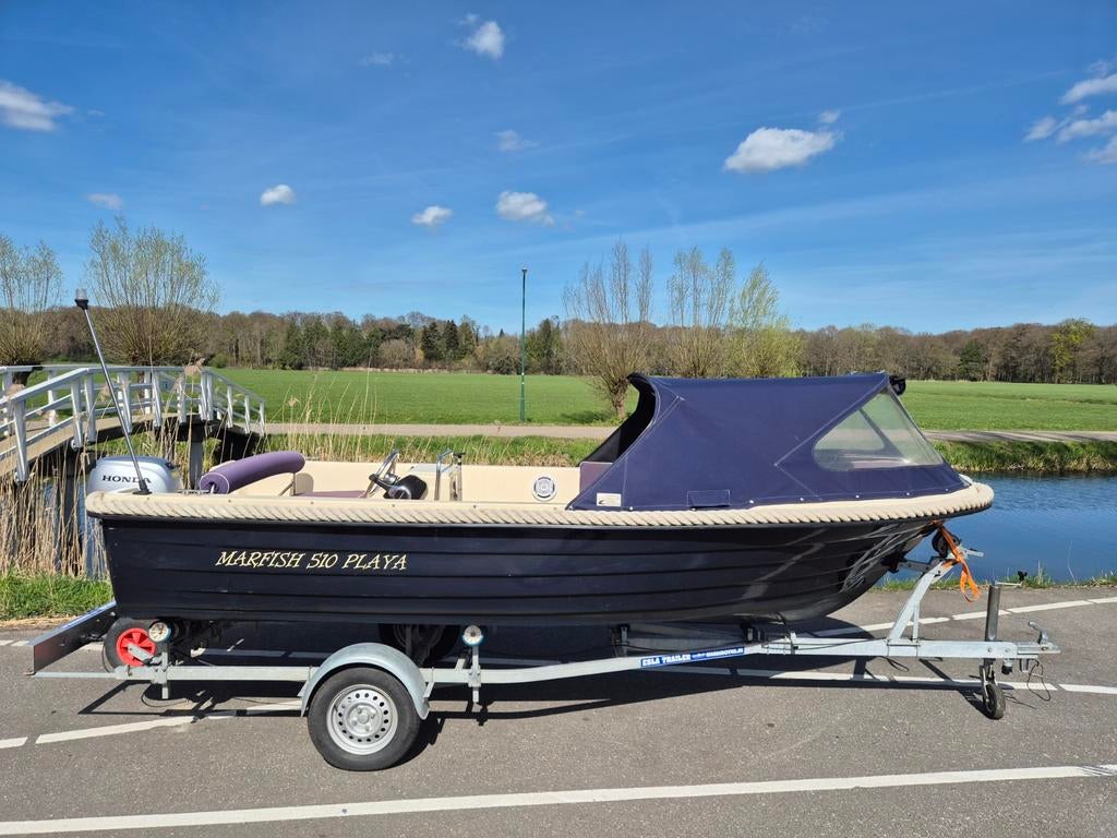 Leuke Marfish 510 met 20pk Honda van 2022 !! Evt Trailer, Ophalen, 10 tot 30 pk, Zo goed als nieuw, 3 tot 6 meter