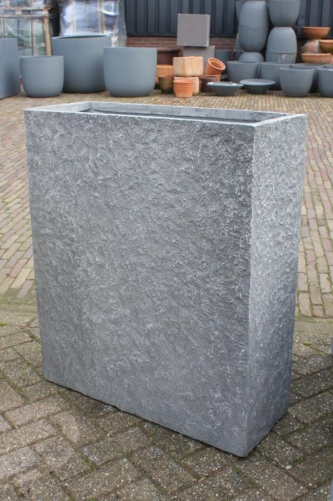 Nieuwe grijze hoge bloembakken afscheiding terras balkon, Tuin en Terras, Bloembakken en Plantenbakken, Ophalen, Overige materialen