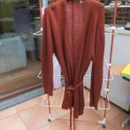 Lange gilet nieuw roestbruin knooplint Ti & Camille Paris, Ti & Camille Paris, Bruin, Maat 42/44 (L), Nieuw