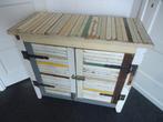 1x houten kast, dressoir, commode sloophout / reclaimed wood, 100 tot 150 cm, Teakhout, 25 tot 50 cm, Ophalen