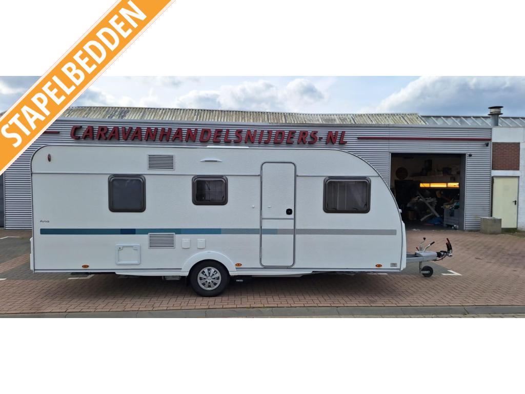 Adria Aviva 563 PT 3xstapelbedden!Mover!VT, Caravans en Kamperen, Caravans, Overige typen, Schokbreker, Bedrijf, Treinzit