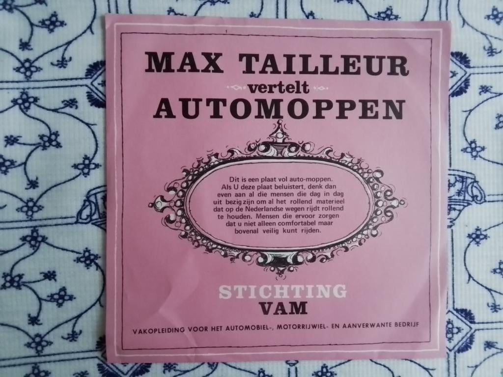 Max tailleur           Verteld auto moppen, Ophalen of Verzenden, Zo goed als nieuw, Nederlandstalig, Single