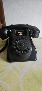 Vintage Bakelieten Telefoon met Draaischijf - Zwart, Ophalen, Gebruikt, Met draaischijf